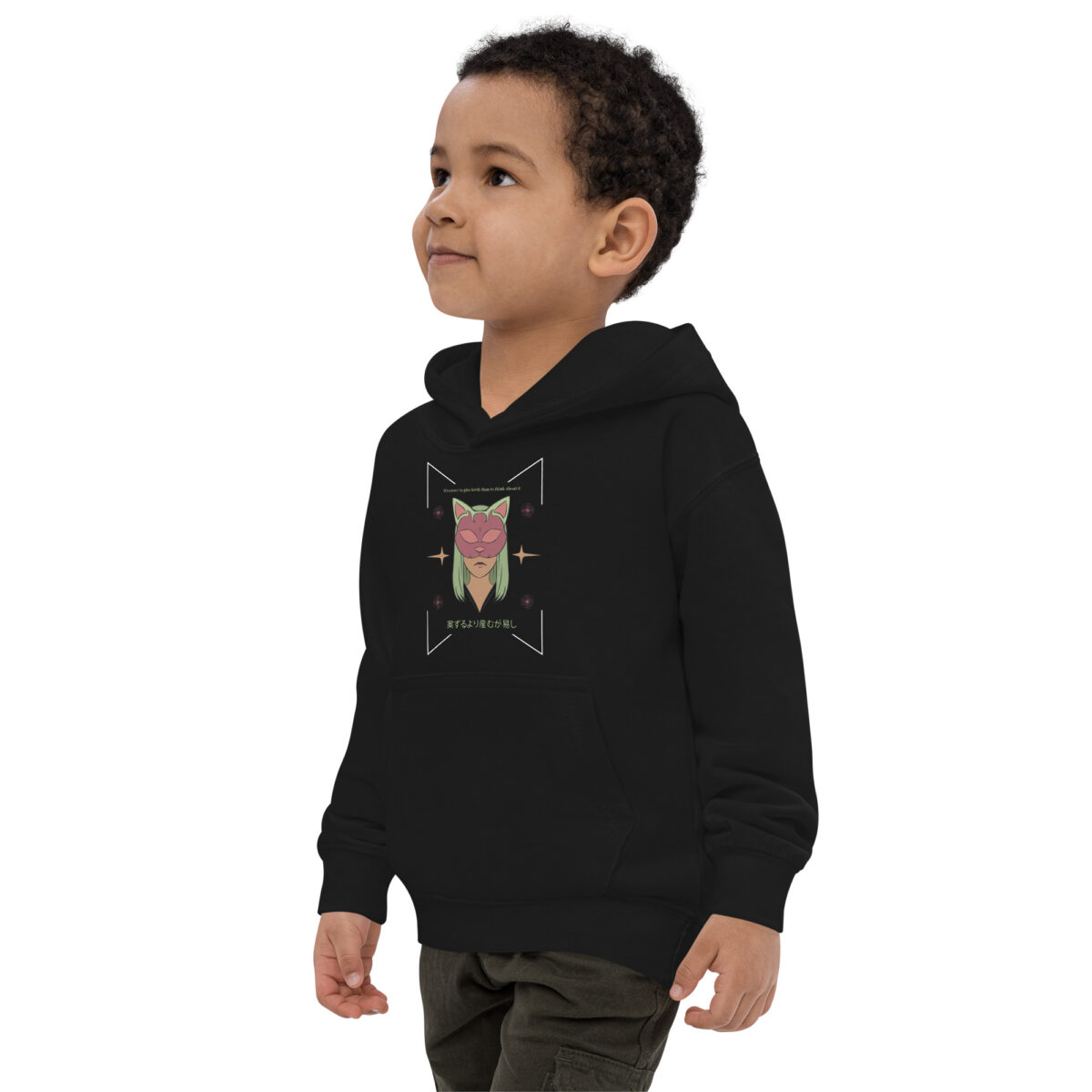 kids hoodie jet black left front 6475cadf7a0ea