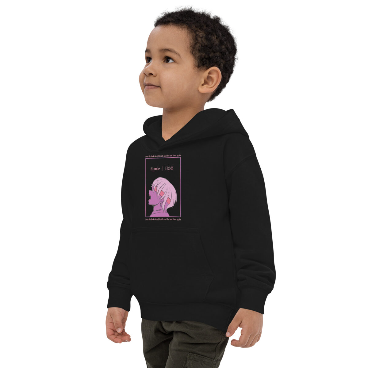 kids hoodie jet black left front 6475cc88bf17b