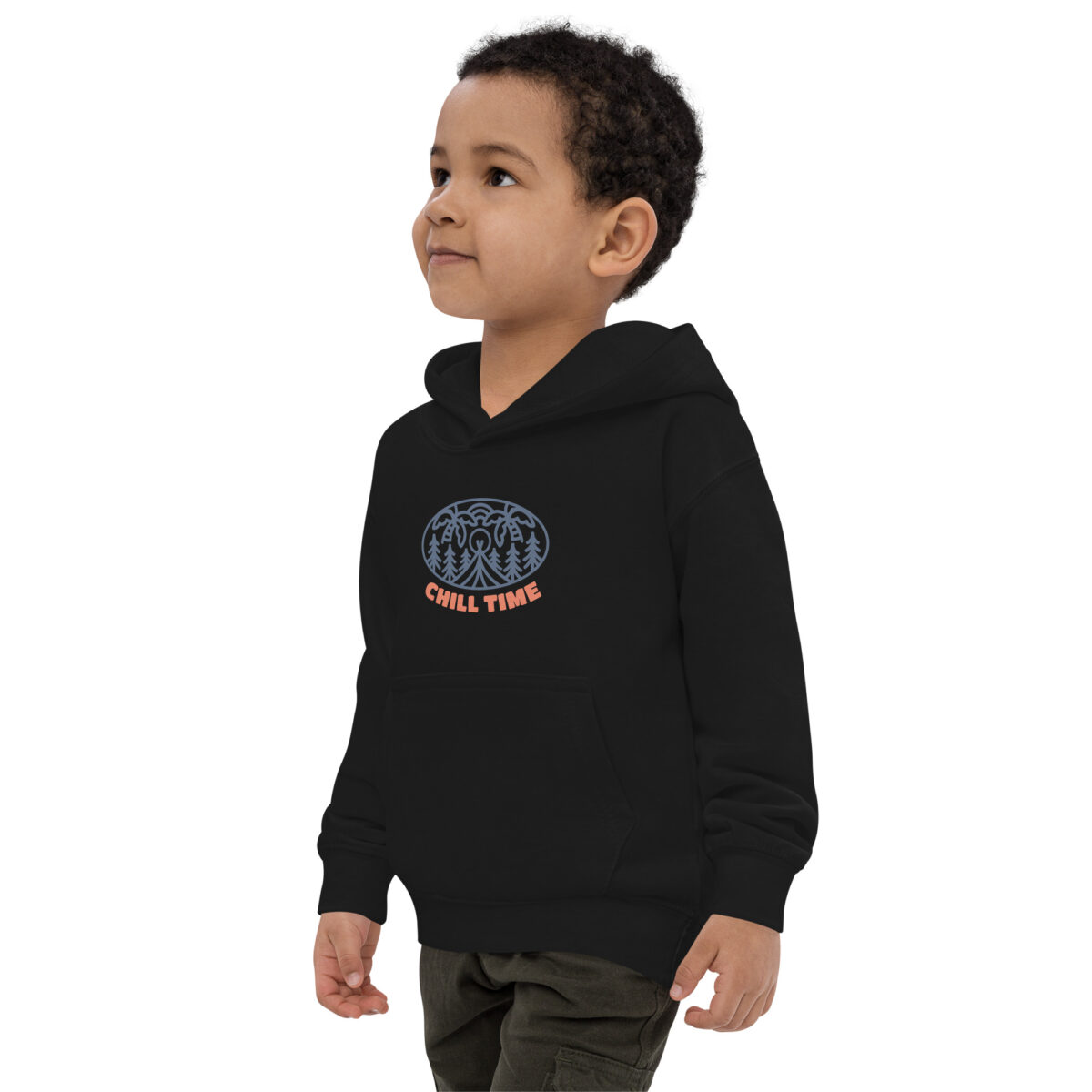 kids hoodie jet black left front 6476331362885