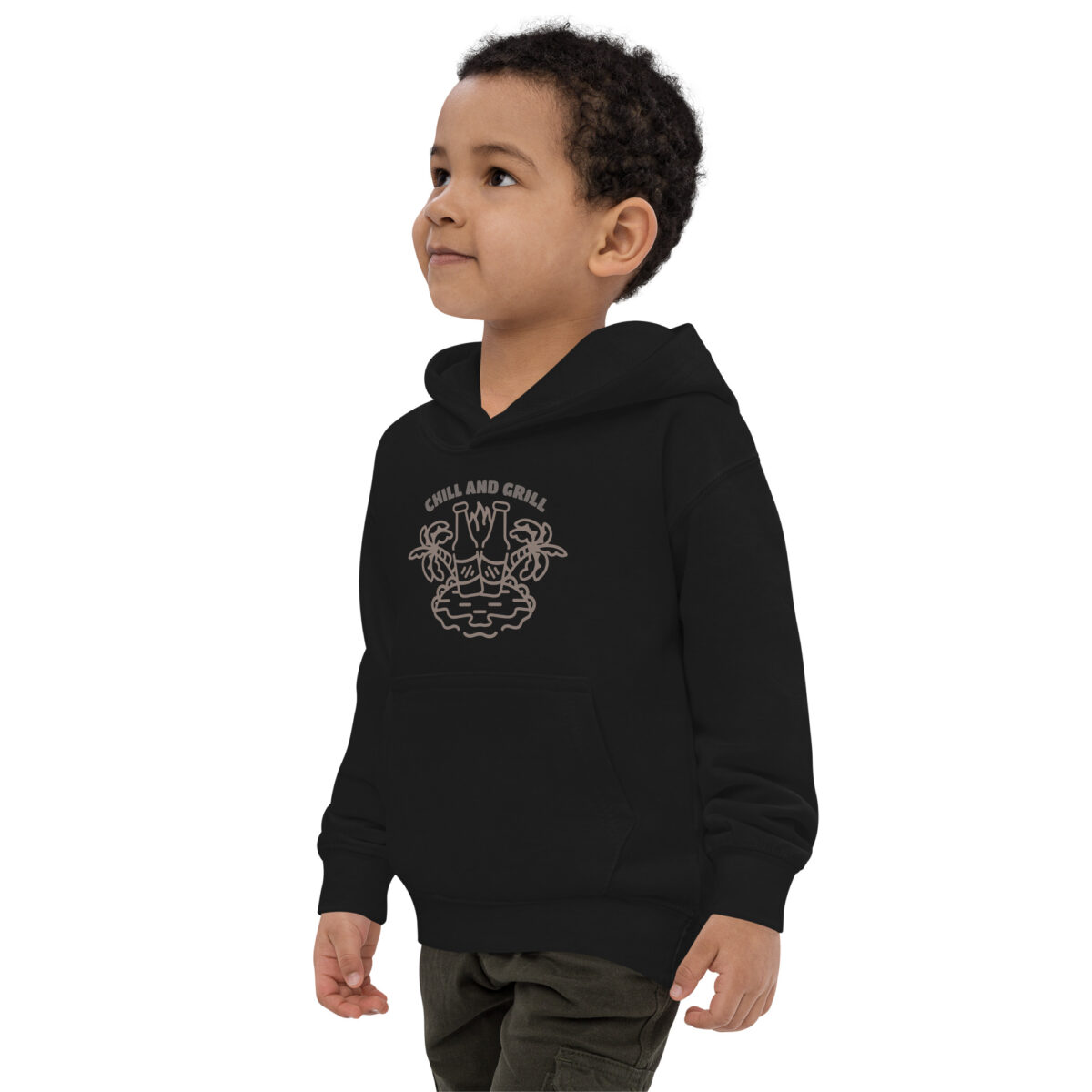 kids hoodie jet black left front 6476341f41b74