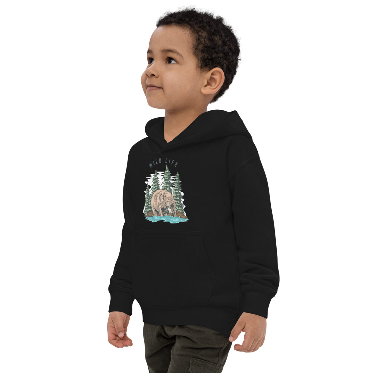 kids hoodie jet black left front 647707b3deef7