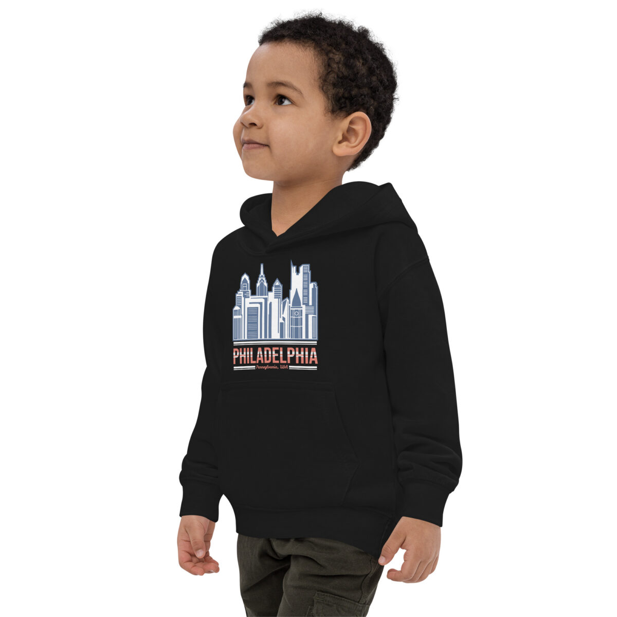 kids hoodie jet black left front 64771ab3e3d04