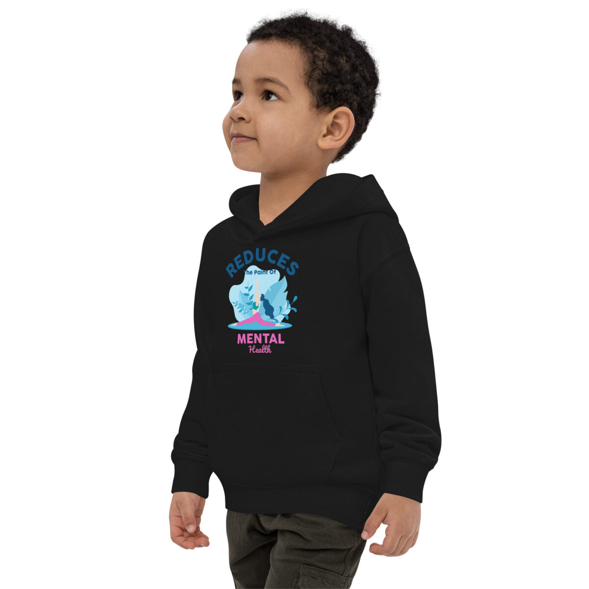 kids hoodie jet black left front 64776431d077b