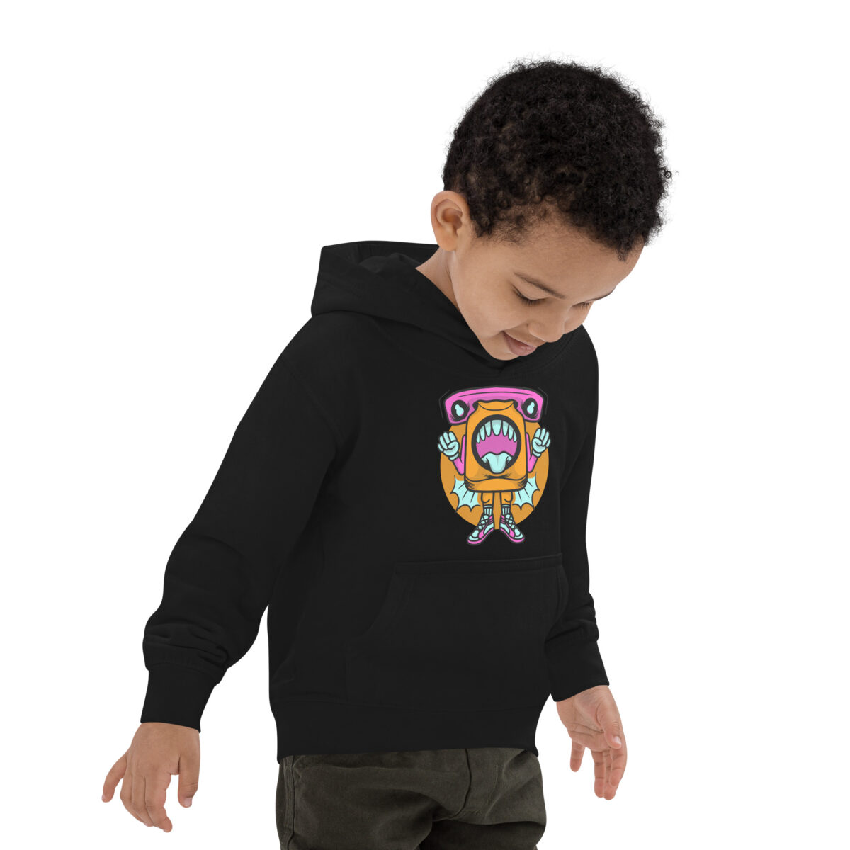 kids hoodie jet black right front 6475bfe7399e8