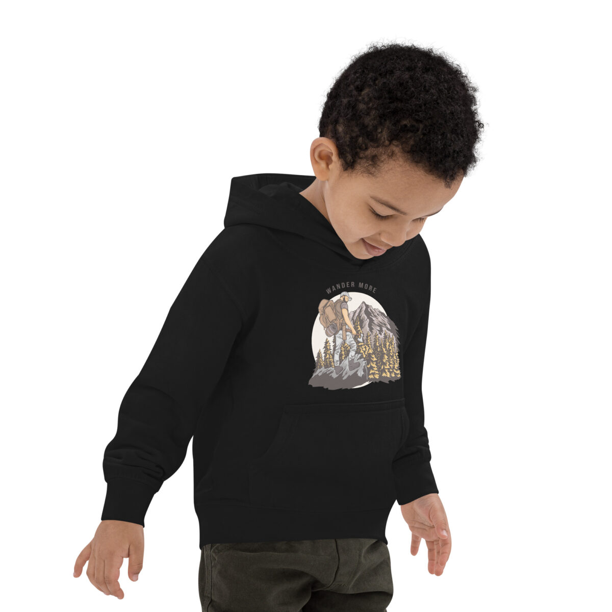 kids hoodie jet black right front 6477087e9092b