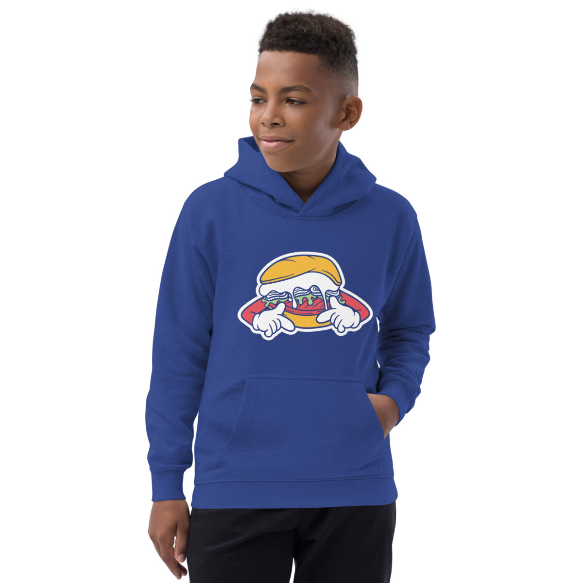 kids hoodie royal blue front 6475ab8d355e9