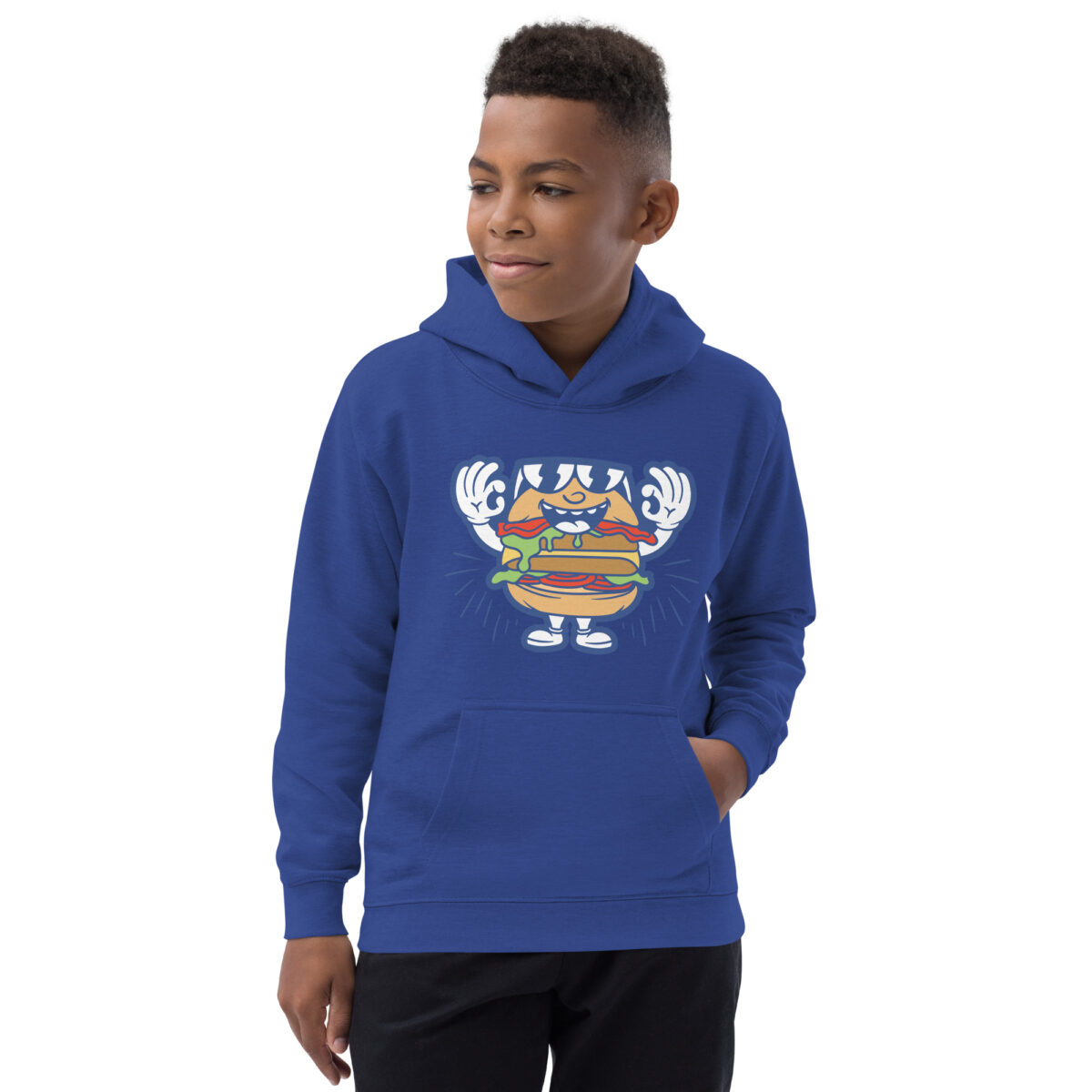 kids hoodie royal blue front 6475ad3877d28