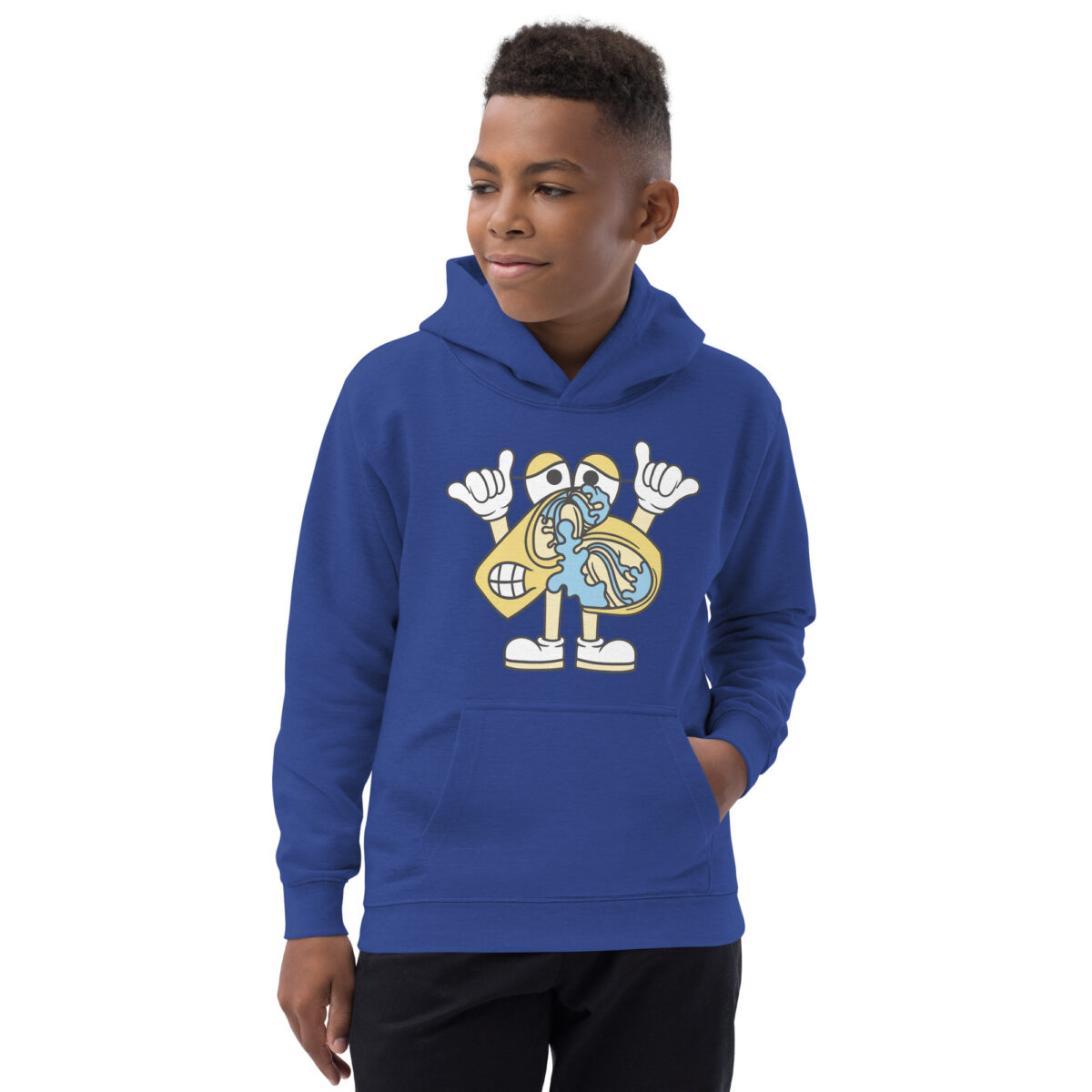 kids hoodie royal blue front 6475b01871ed7