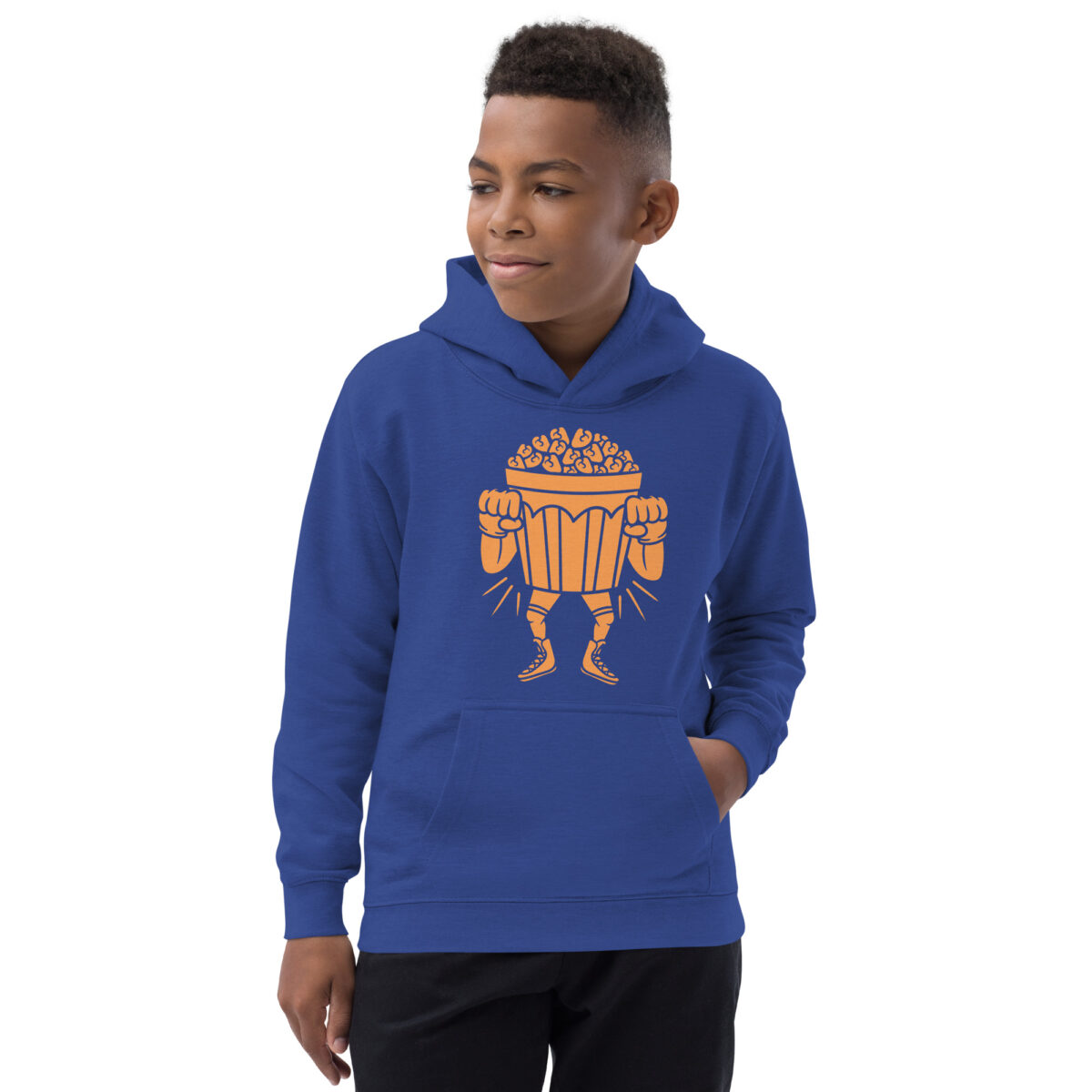 kids hoodie royal blue front 6475b22911632