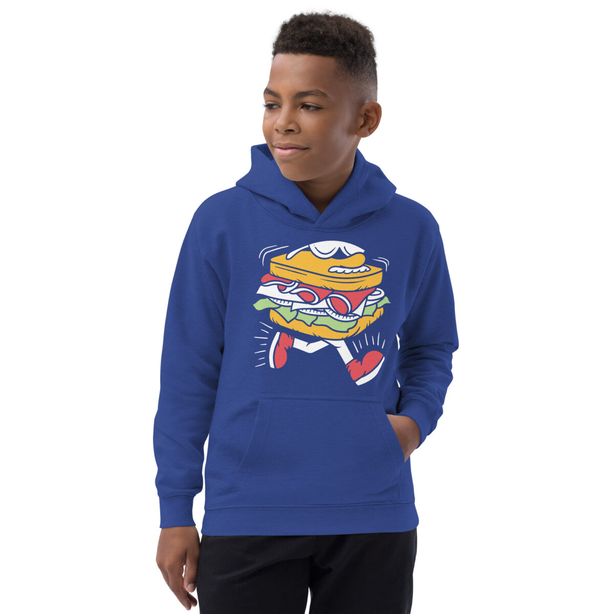 kids hoodie royal blue front 6475baf42297e