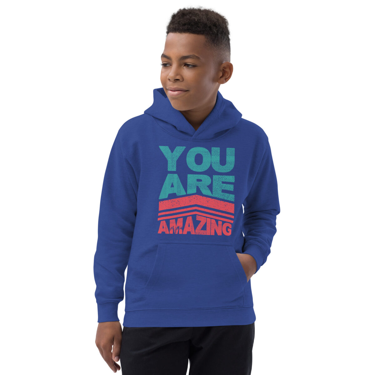 kids hoodie royal blue front 647610c21670b