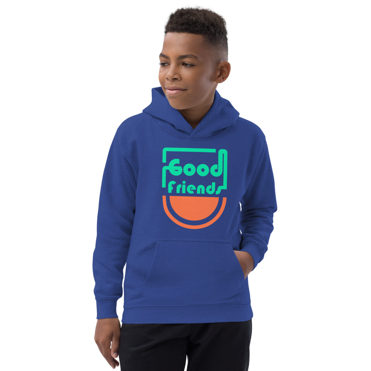 kids hoodie royal blue front 64761834e3a38