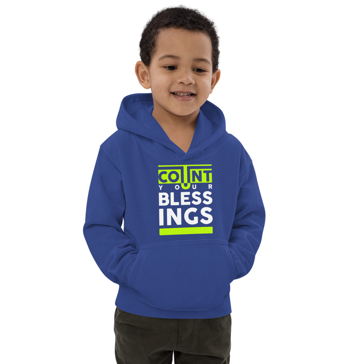 kids hoodie royal blue front 6476193983899