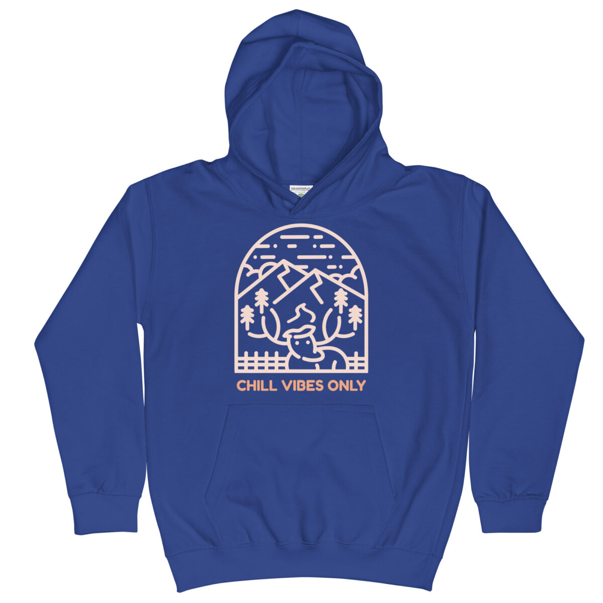 kids hoodie royal blue front 64763261f3aa8