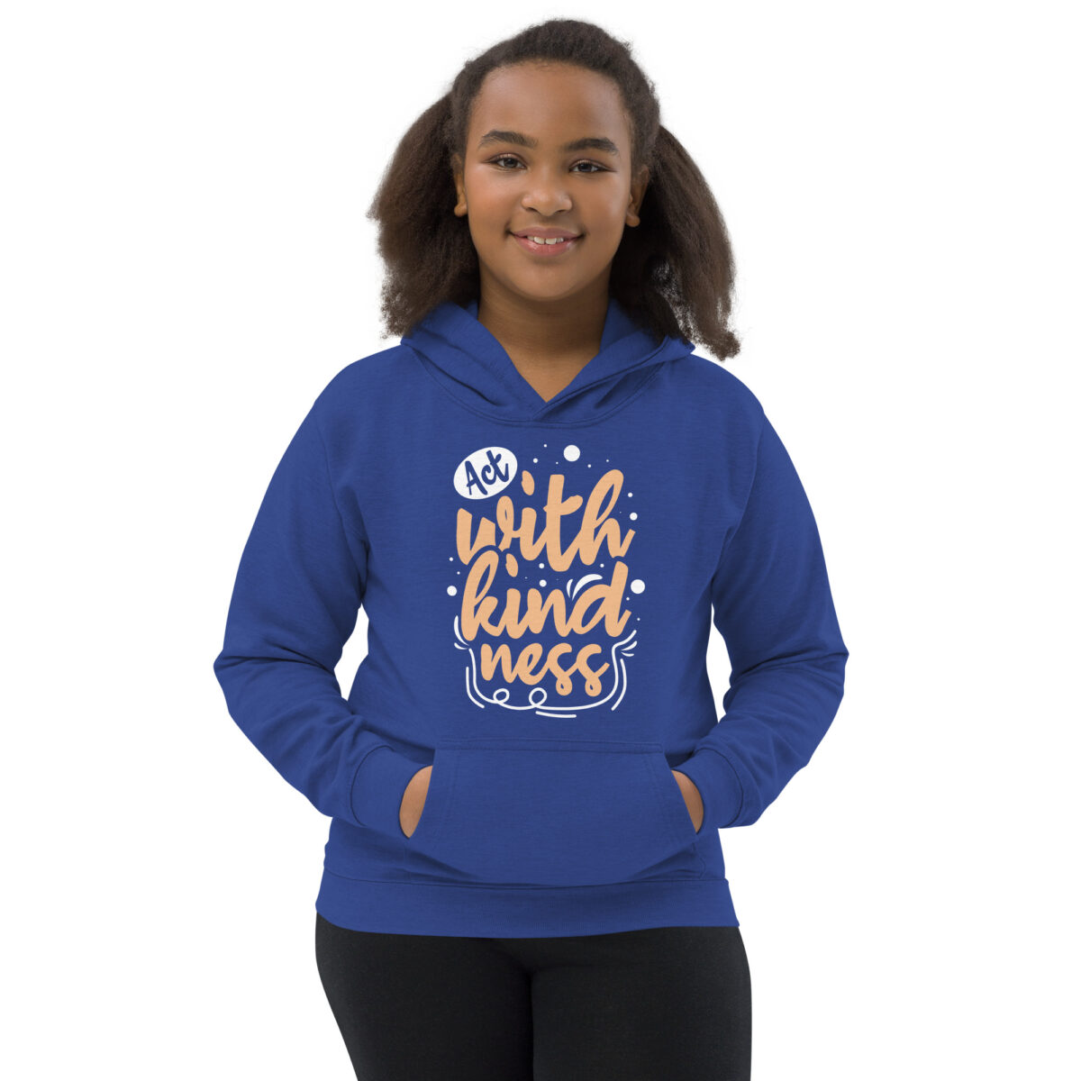 kids hoodie royal blue front 6476439145dd2