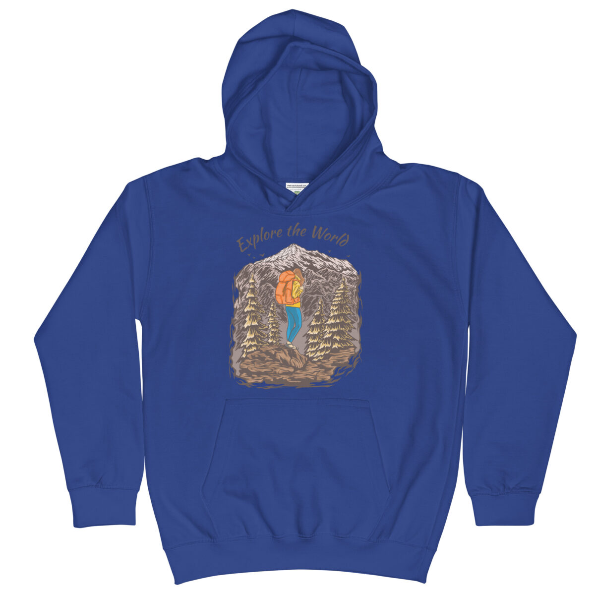 kids hoodie royal blue front 64770ad796447