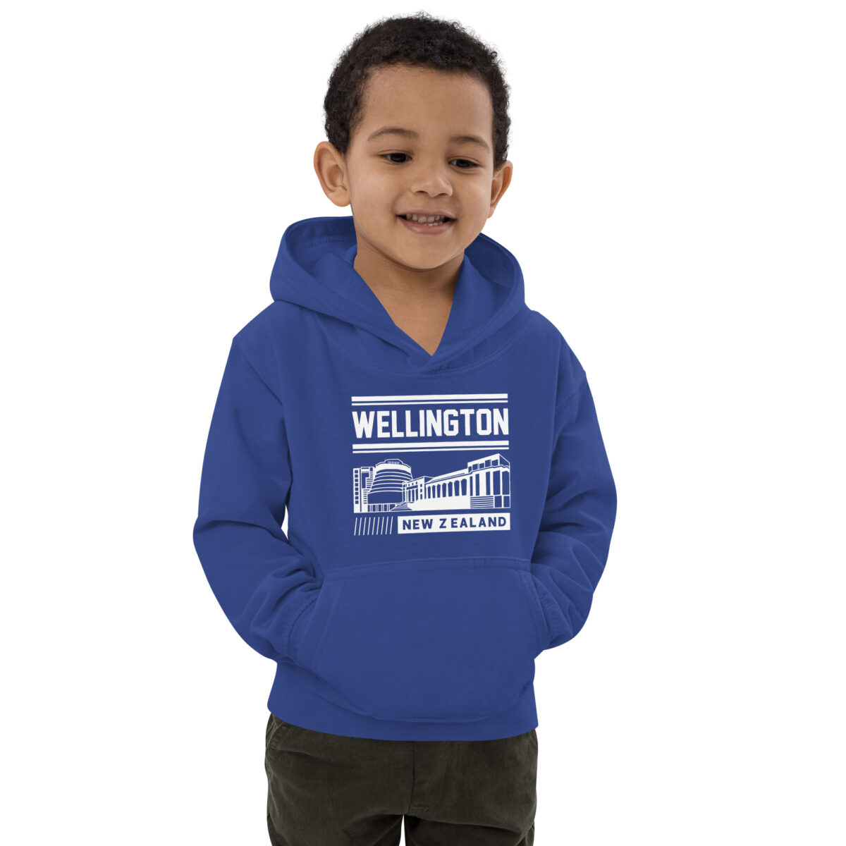 kids hoodie royal blue front 64770fd867259