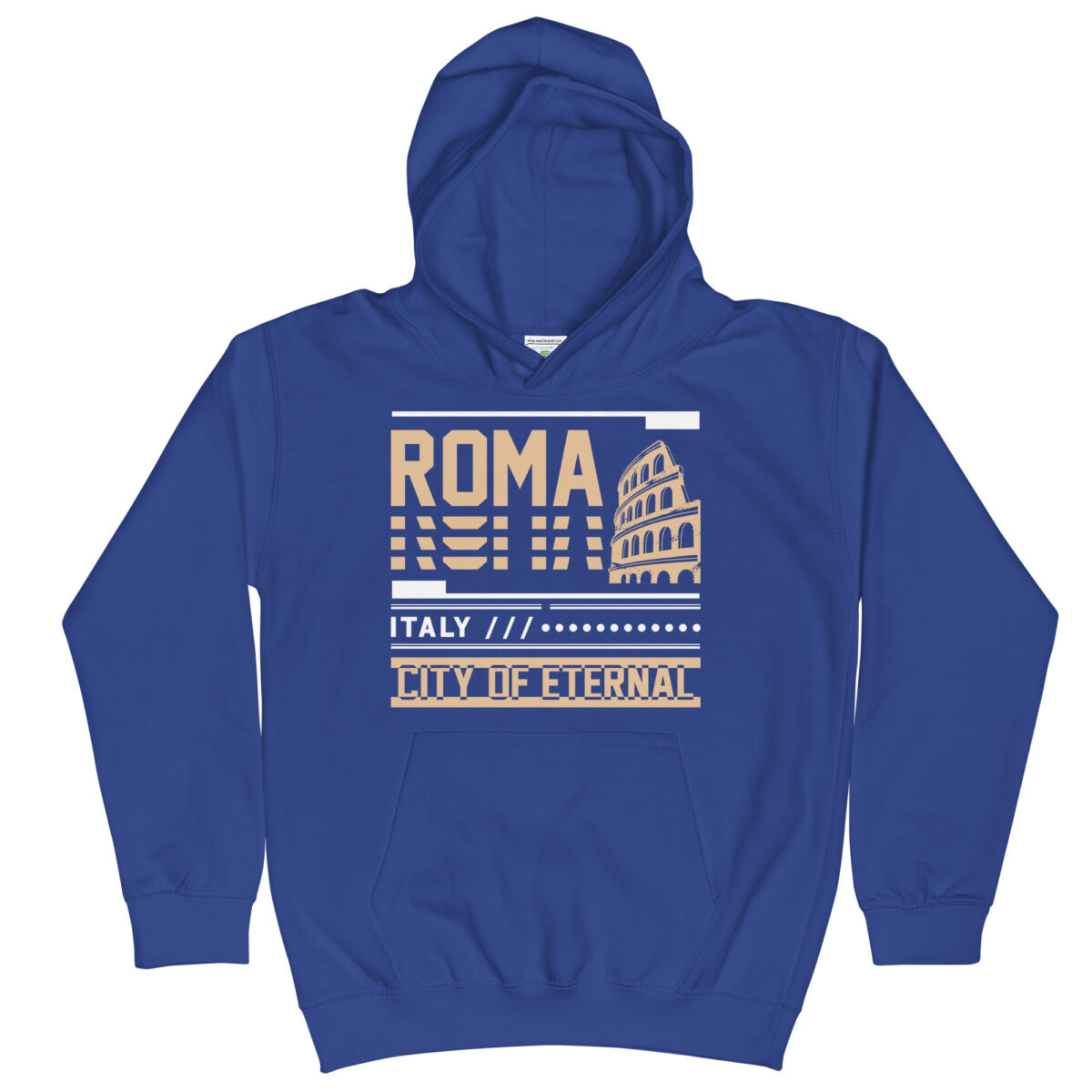 kids hoodie royal blue front 6477182258acb