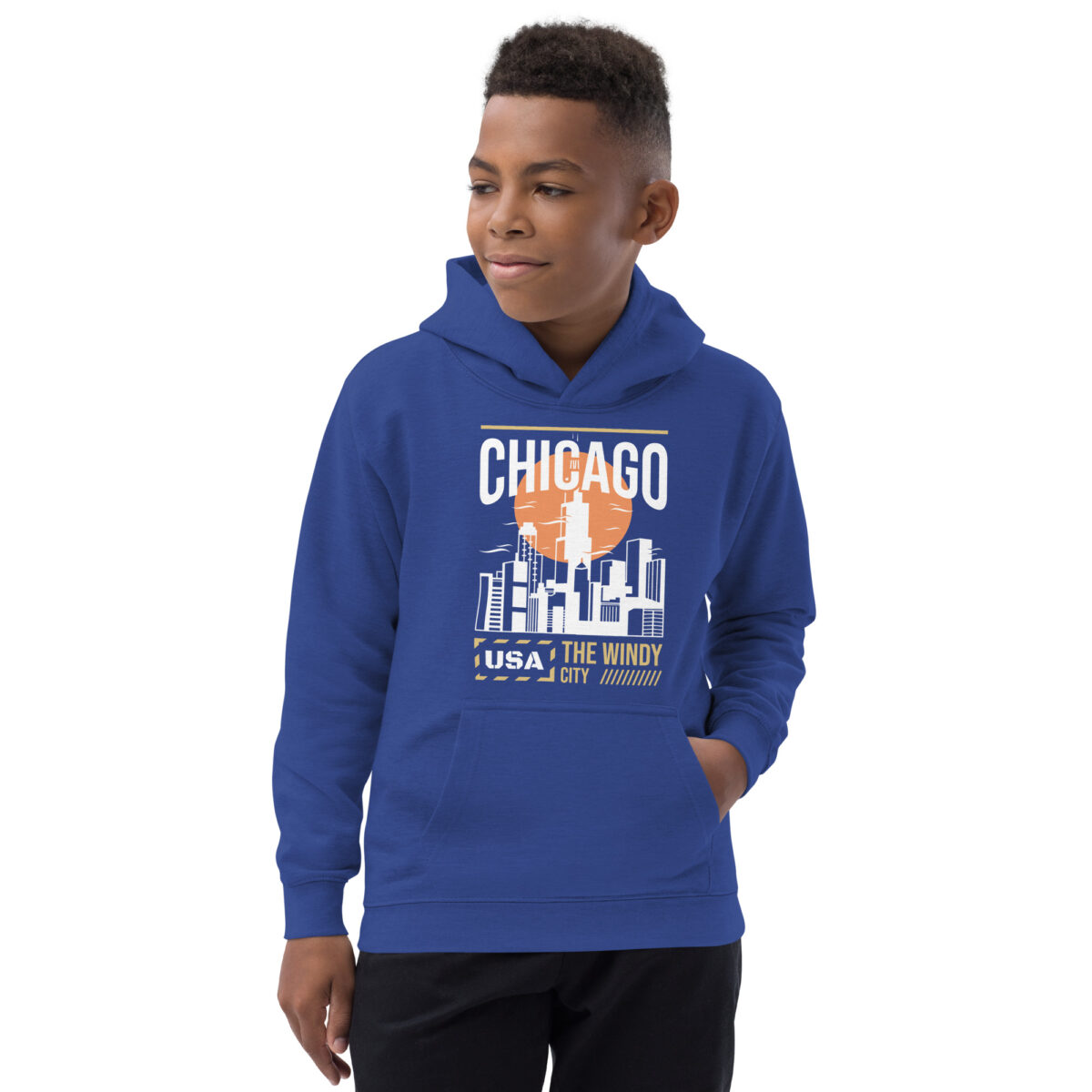 kids hoodie royal blue front 64772f1da44c2