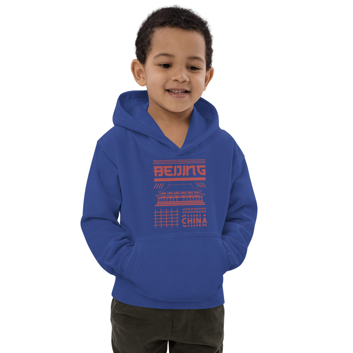 kids hoodie royal blue front 6477347763e22