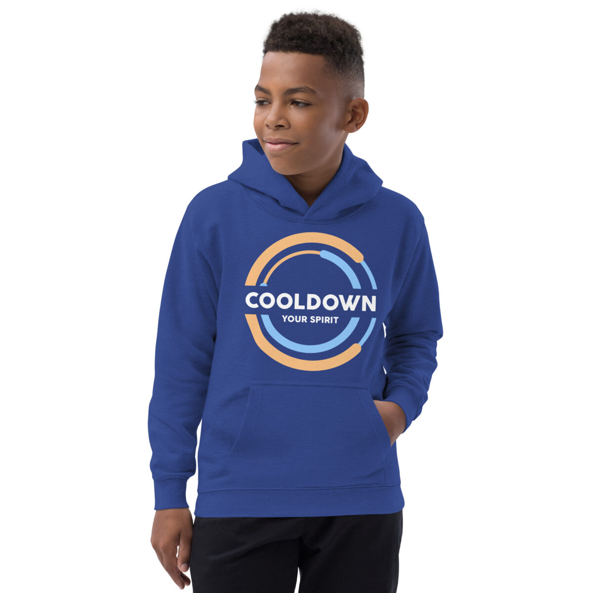 kids hoodie royal blue front 64776af5cc7f3