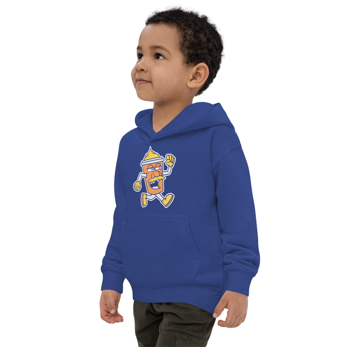 kids hoodie royal blue left front 6475af5e2cb63