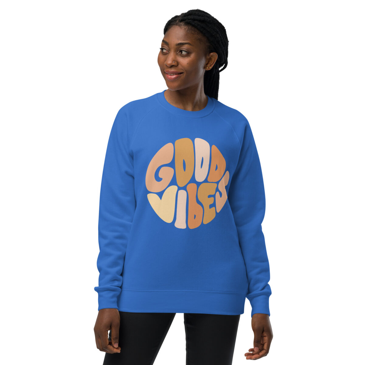 unisex raglan sweatshirt bright royal front 645536f76f530