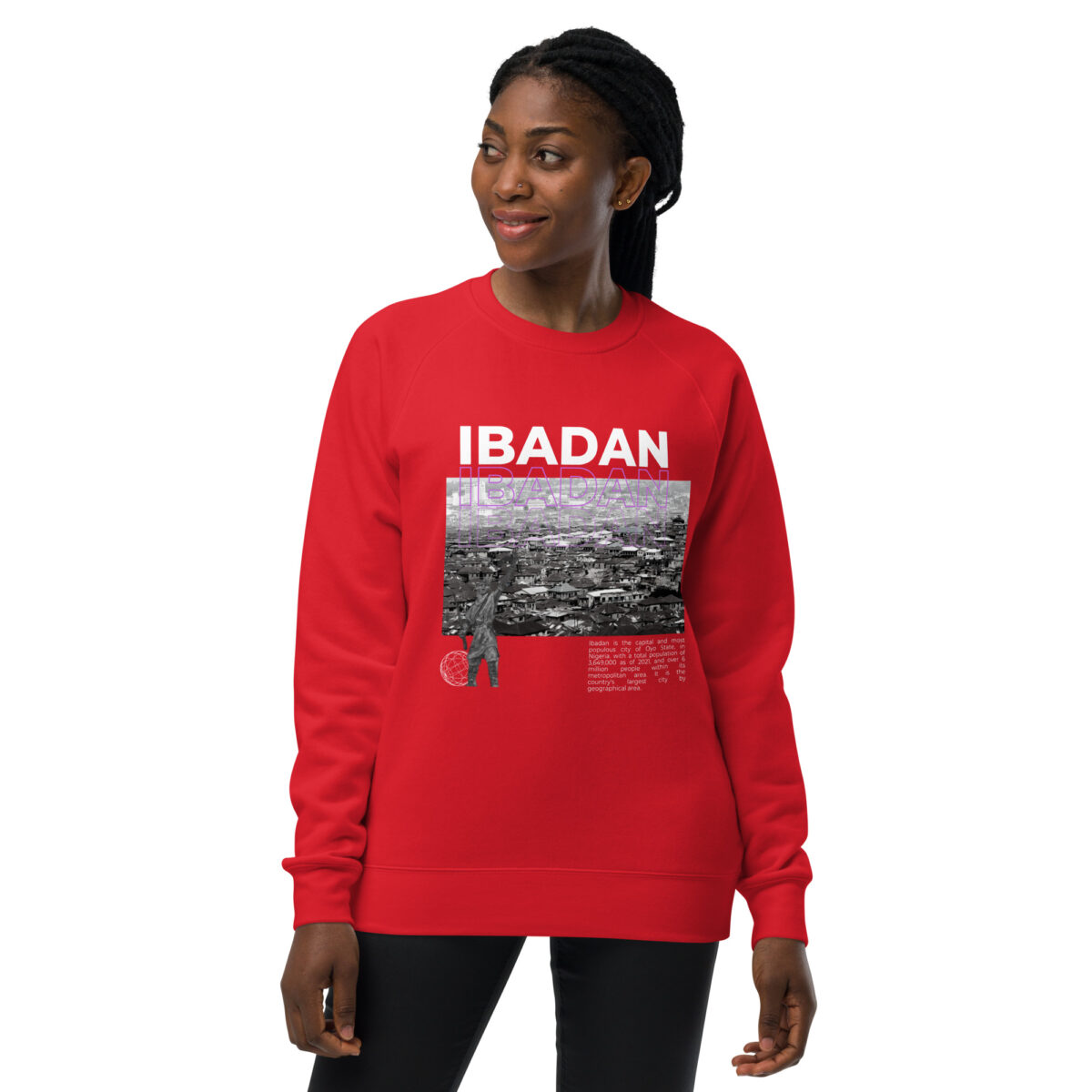 unisex raglan sweatshirt red front 6455375db6c97