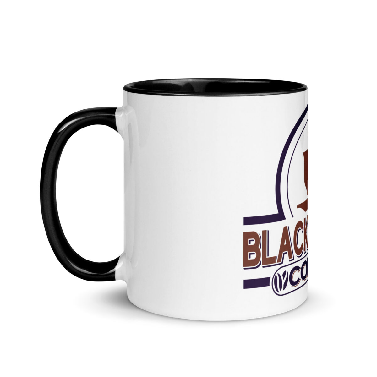 white ceramic mug with color inside black 11oz left 6458e64d6a61b