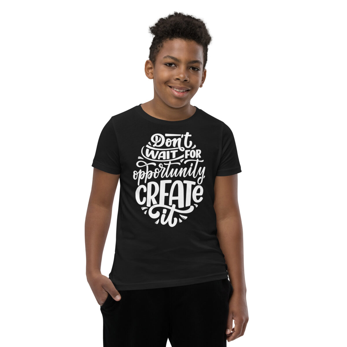 youth staple tee black front 646cbb66ea541