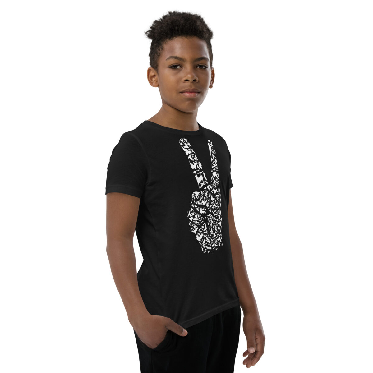 youth staple tee black right front 645e4920d383a