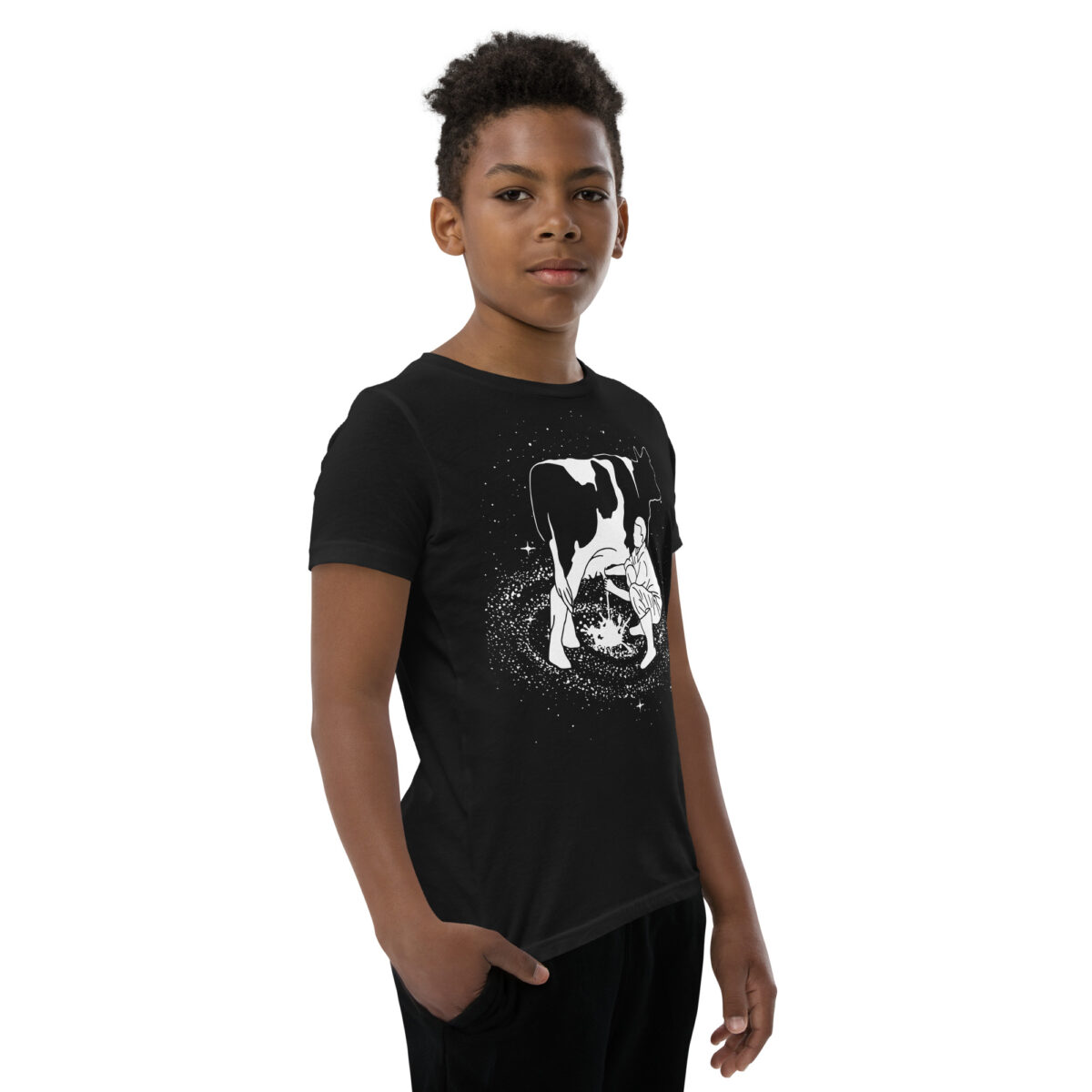 youth staple tee black right front 645e4a2535d49