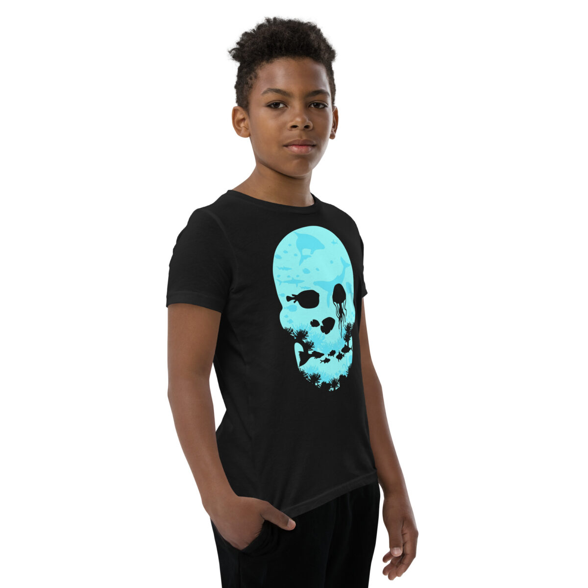 youth staple tee black right front 645e70de376fe