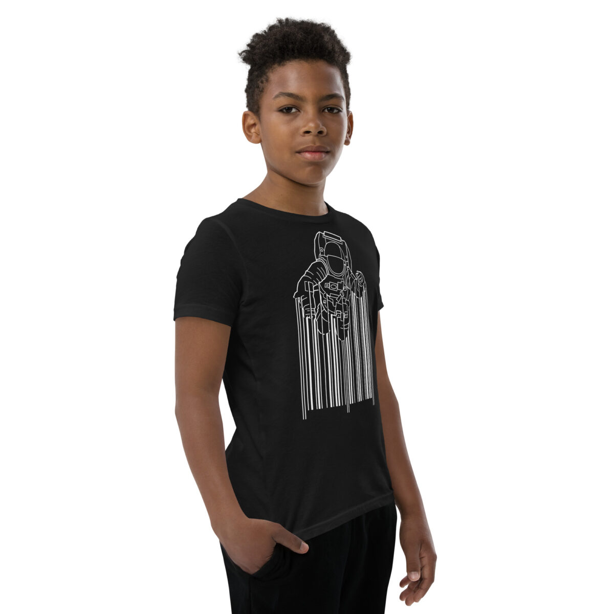 youth staple tee black right front 645e7a8174e74