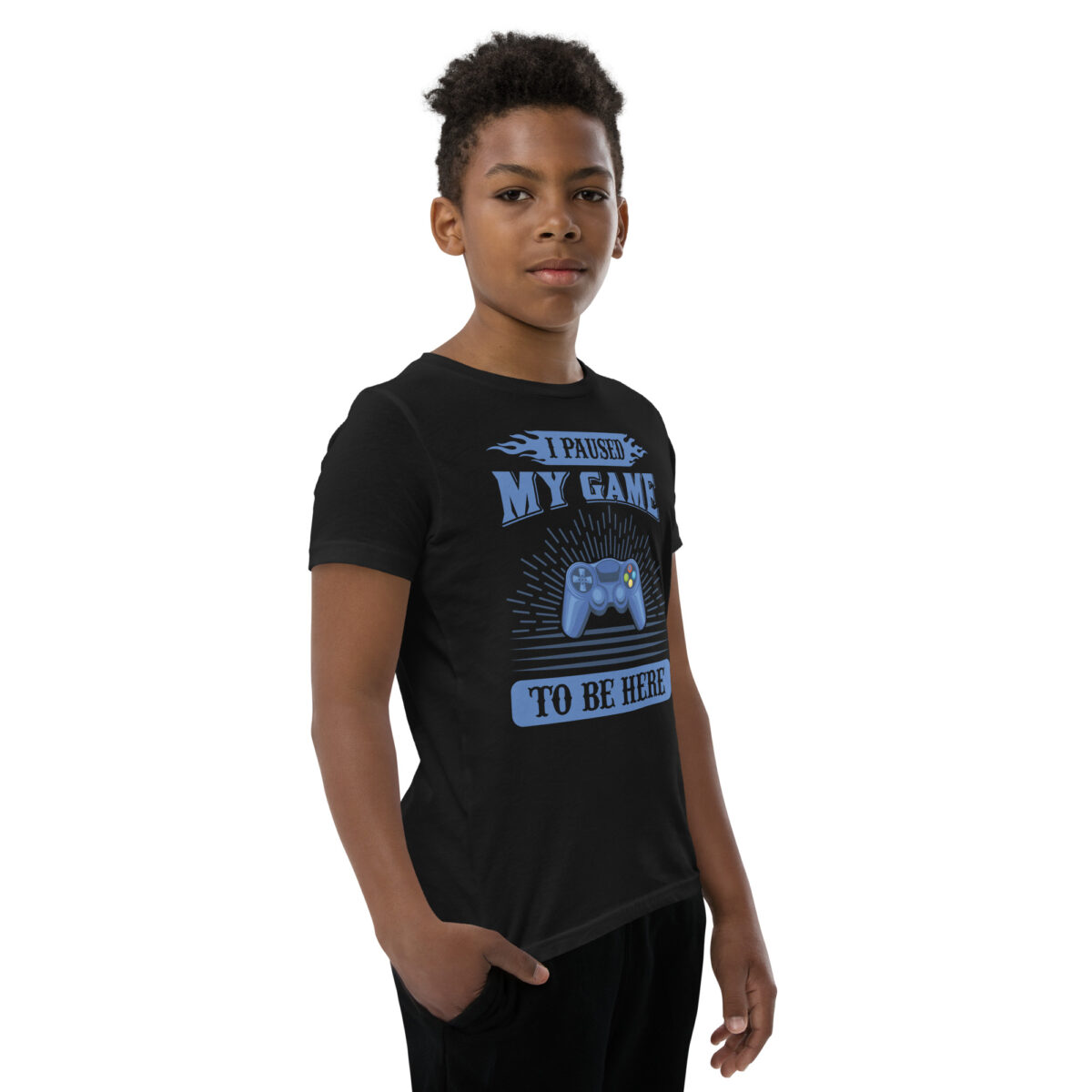 youth staple tee black right front 64625c19e3c65