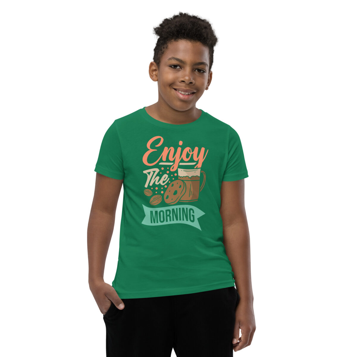 youth staple tee kelly front 646f61eb51175