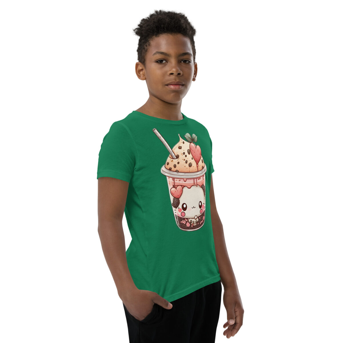 youth staple tee kelly right front 645b82591506c