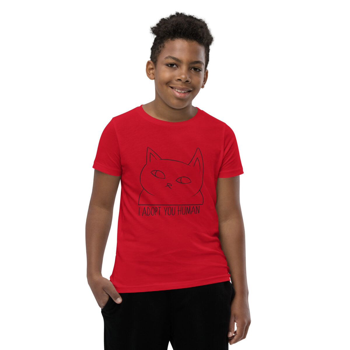 youth staple tee red front 645df6c90c0a6