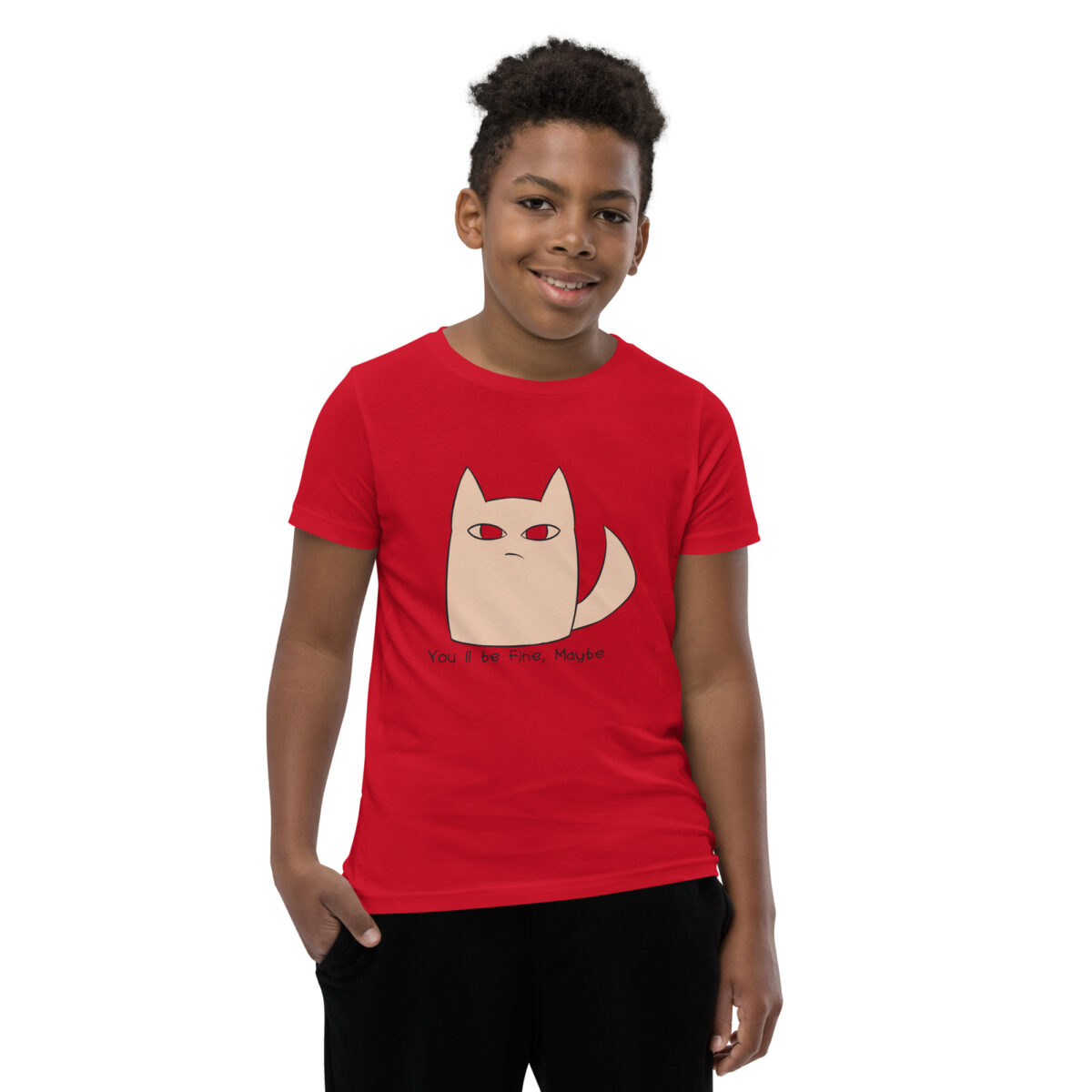 youth staple tee red front 645e2c9314244