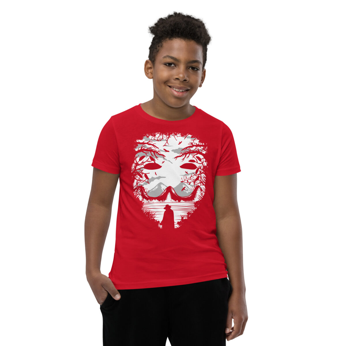 youth staple tee red front 645e329093bd1