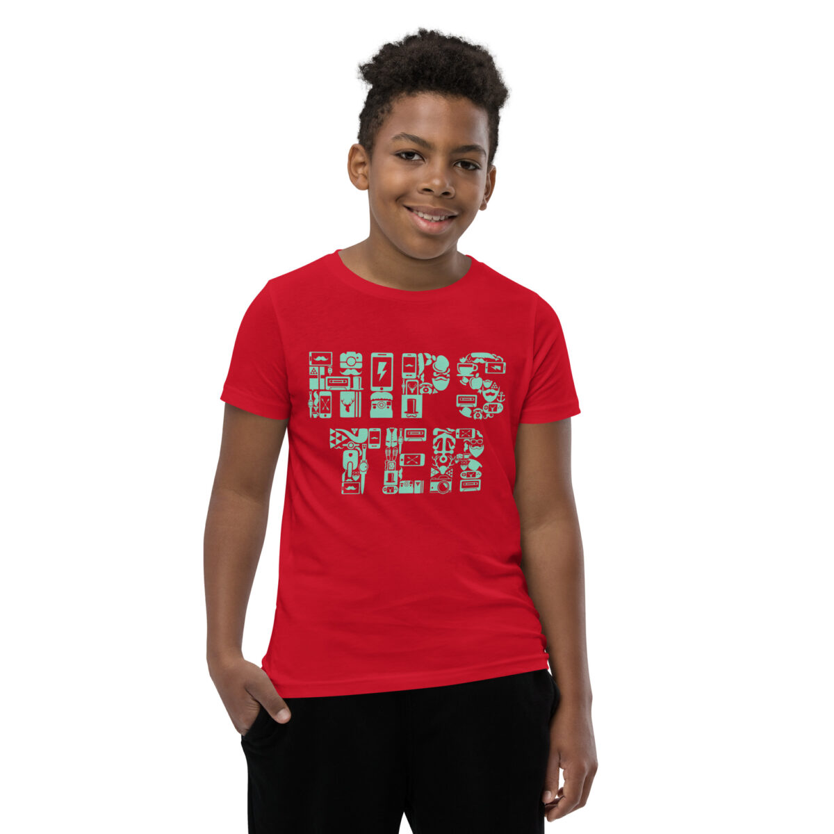 youth staple tee red front 645e6186c8326