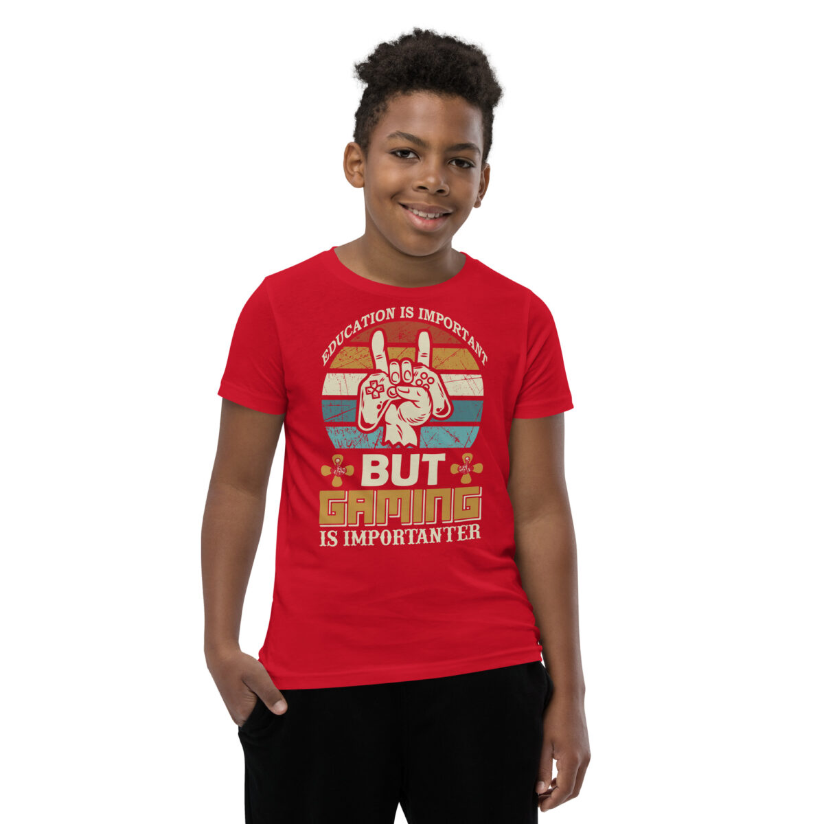 youth staple tee red front 646226d1add76