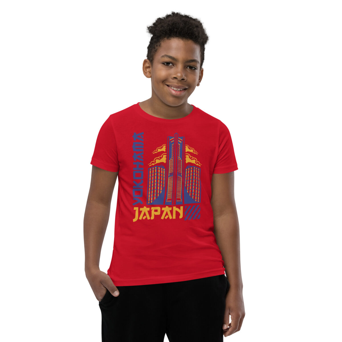 youth staple tee red front 64686ad111798