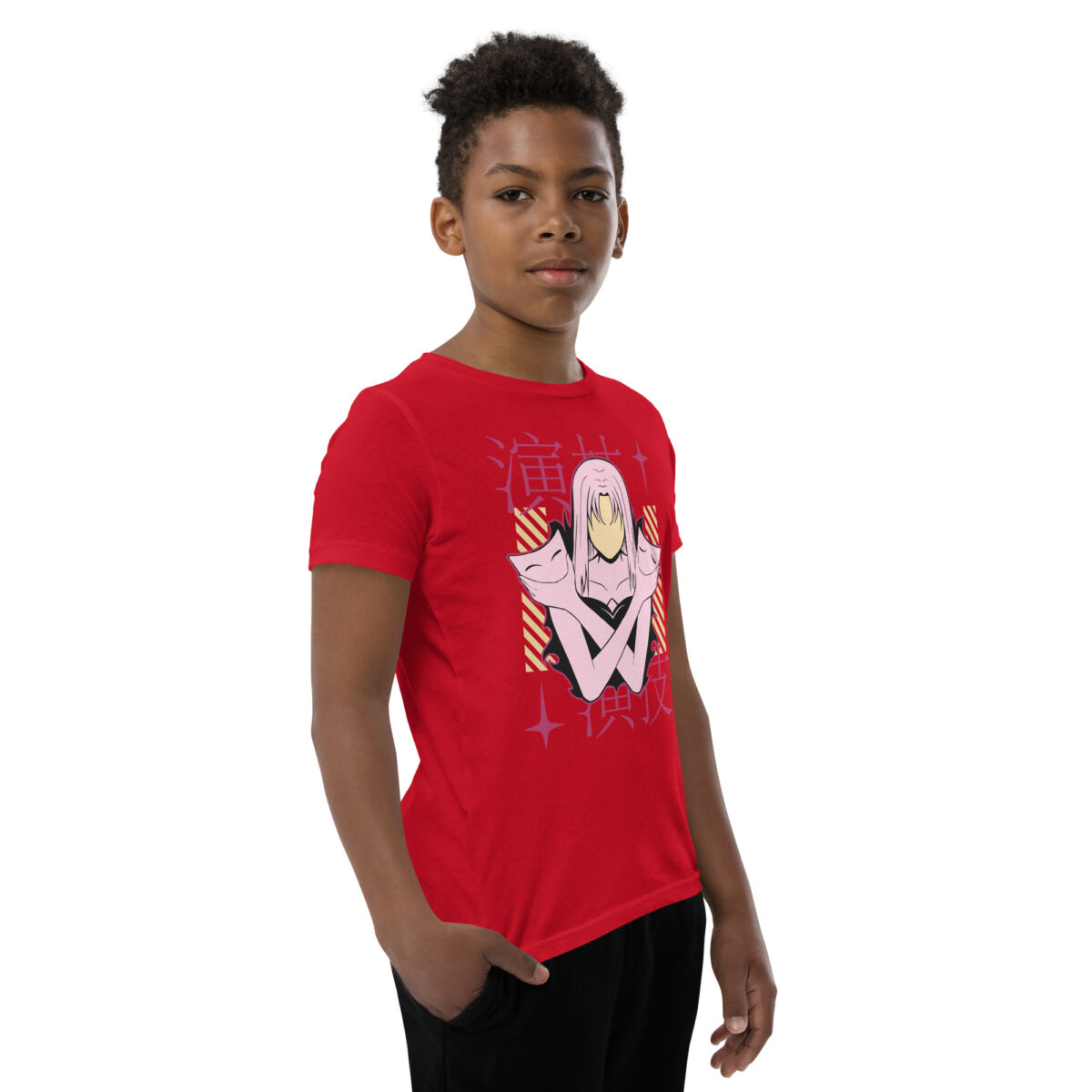 youth staple tee red right front 645a775d776ee