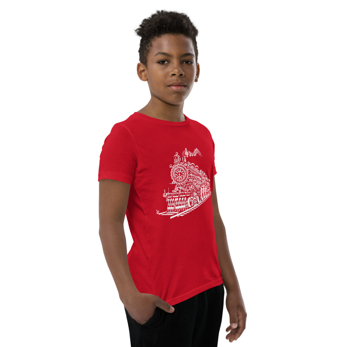 youth staple tee red right front 645e31705f4a6