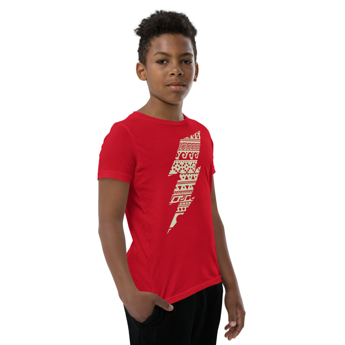 youth staple tee red right front 645e31f812732