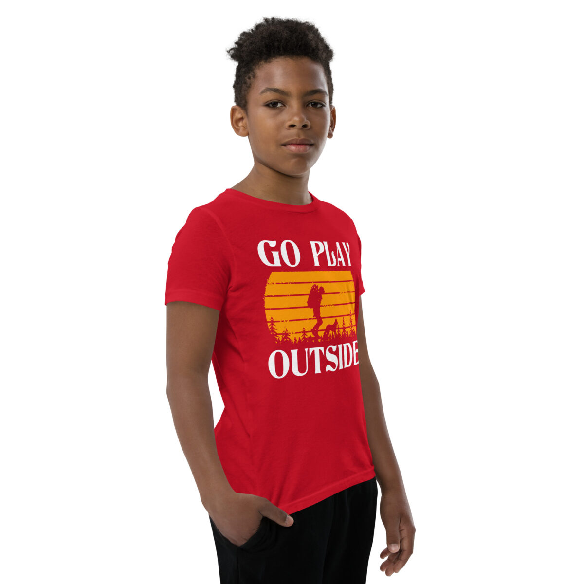 youth staple tee red right front 646345aa4c586