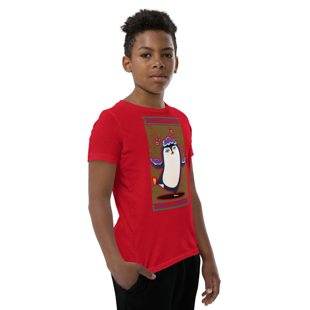 youth staple tee red right front 64675e29c2e85