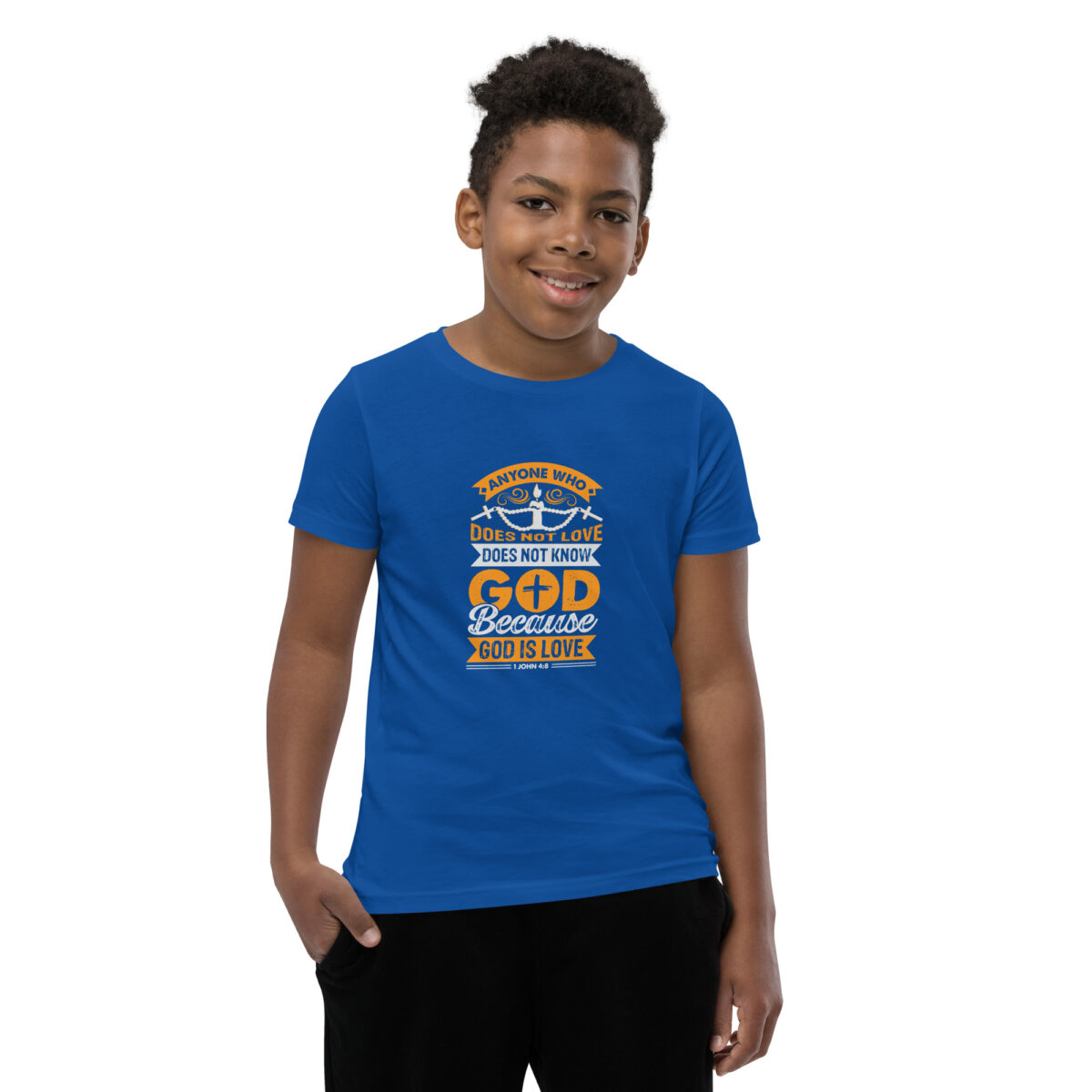 youth staple tee true royal front 645b643f16902