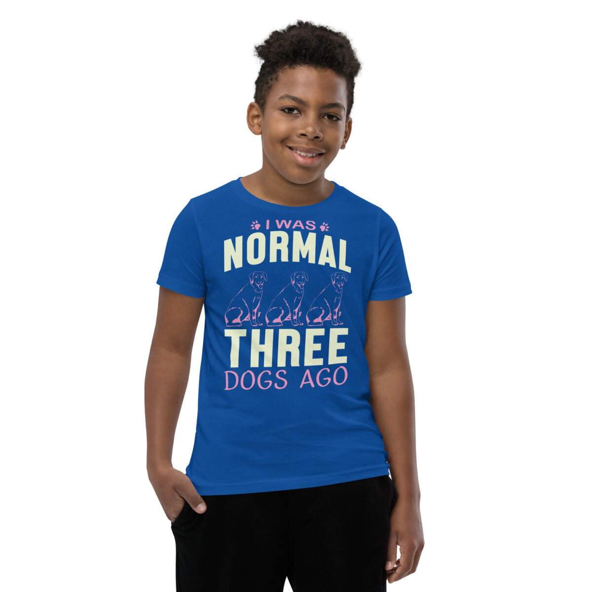 youth staple tee true royal front 645d0a3780334